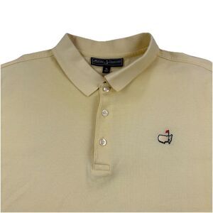 Vintage Masters Golf Polo Shirt Mens XL Pastel Yellow Short Sleeve